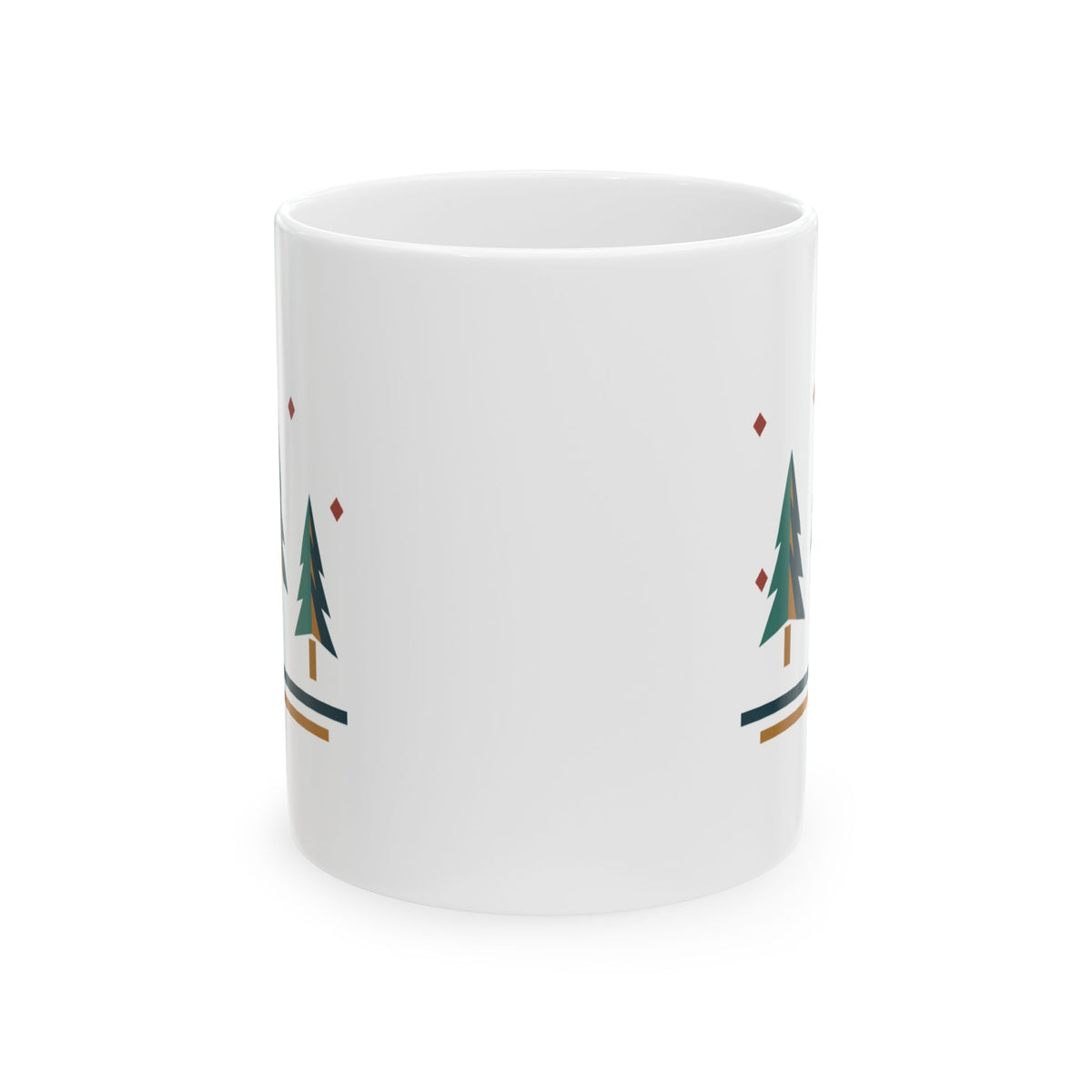 Folded Winter Grove Holiday Mug – Original Gift Design, 11oz
