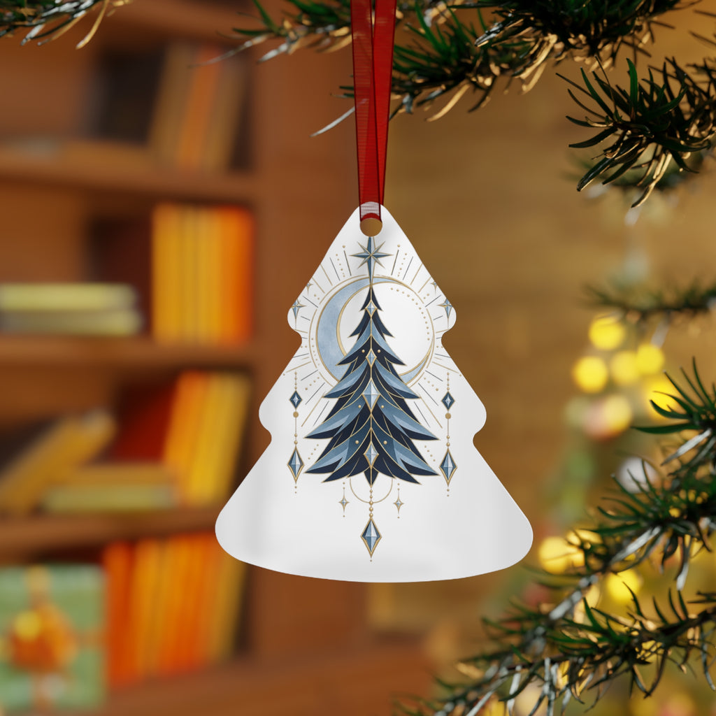 Glacier Solstice Metal Ornament – Original Neo-Deco Holiday Gift