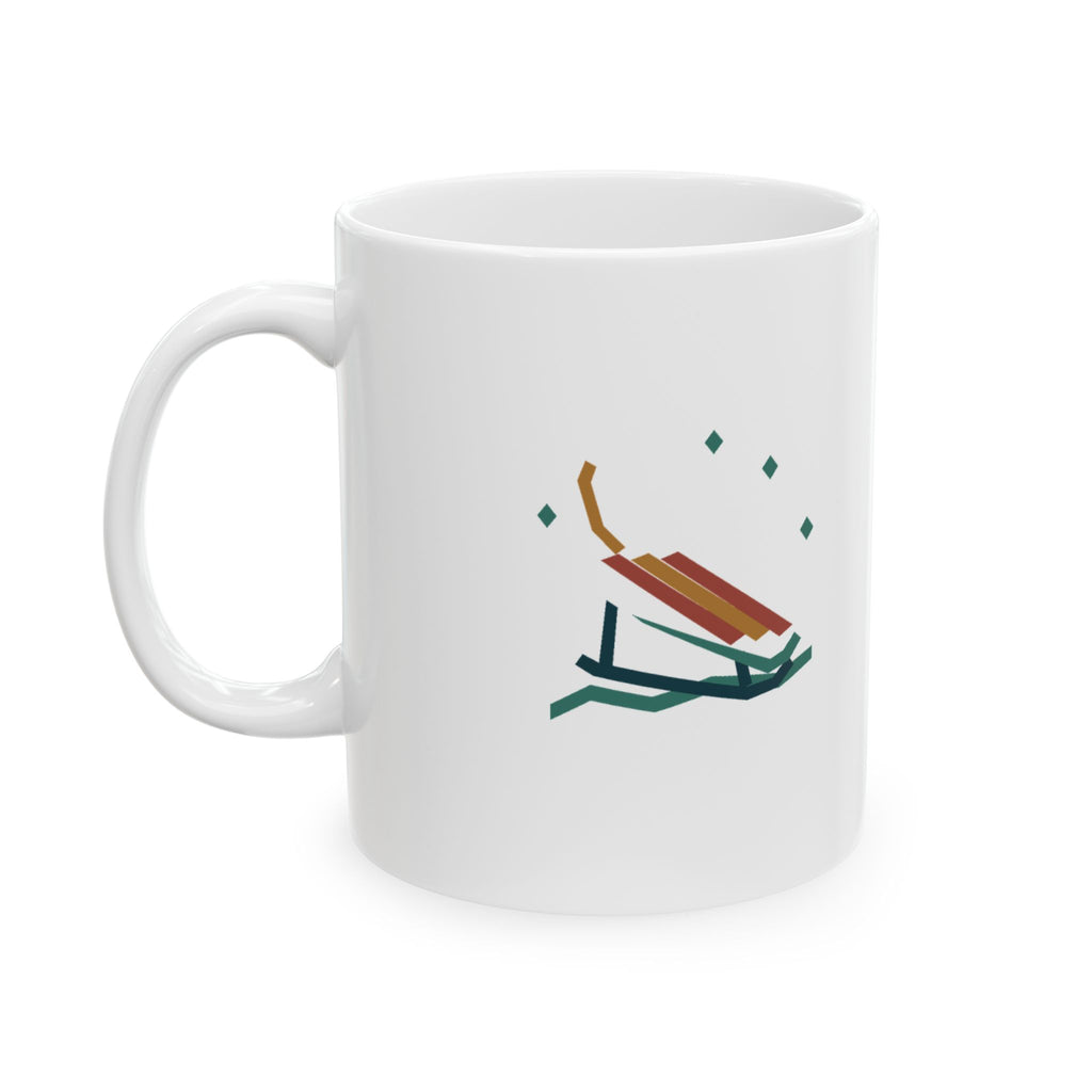 Snowdrift Sled Holiday Mug – Original Winter Gift Design, 11oz