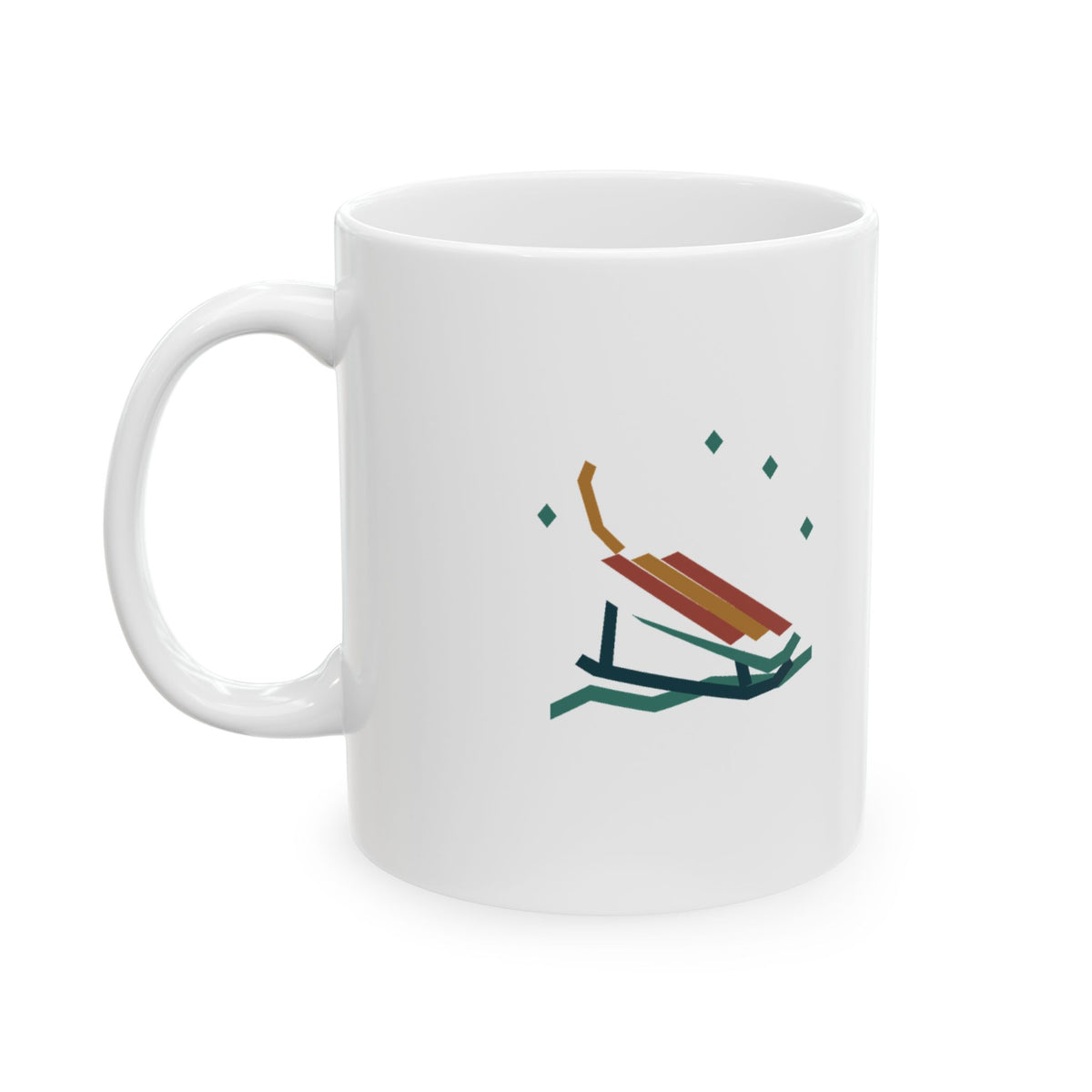 Snowdrift Sled Holiday Mug – Original Winter Gift Design, 11oz