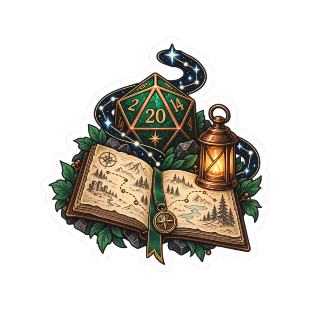 Quest Path Fantasy Sticker – Original Tabletop Adventure Design