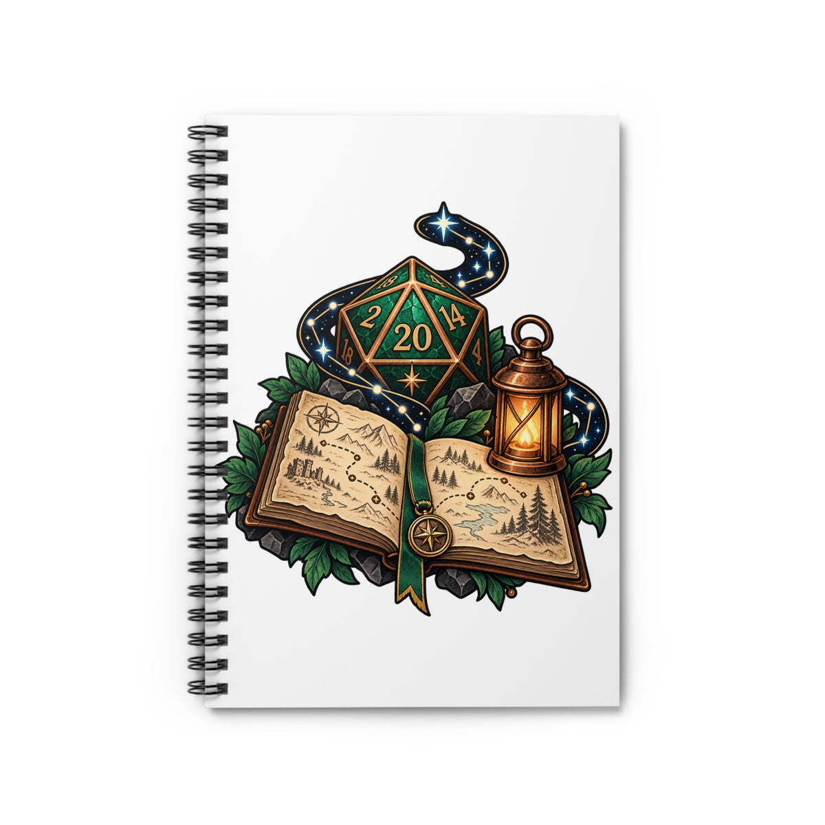 Quest Path Spiral Notebook – Original Tabletop Adventure Journal