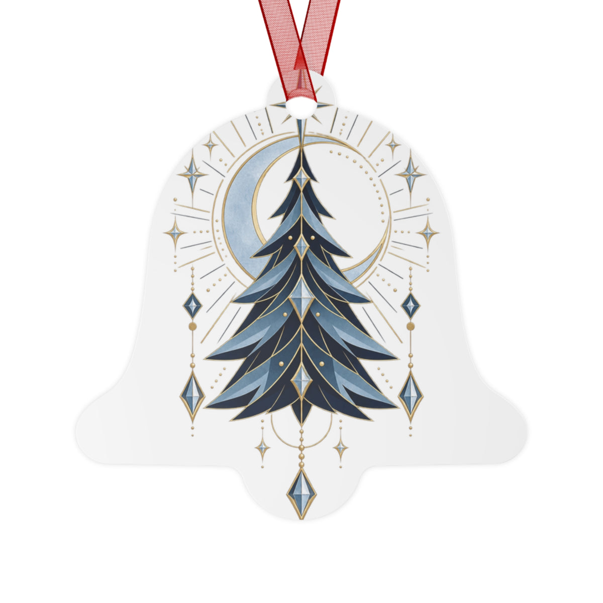 Glacier Solstice Metal Ornament – Original Neo-Deco Holiday Gift