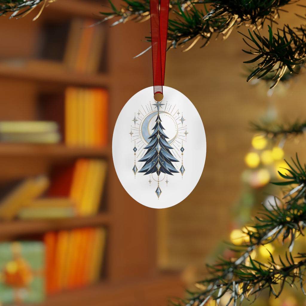 Glacier Solstice Metal Ornament – Original Neo-Deco Holiday Gift