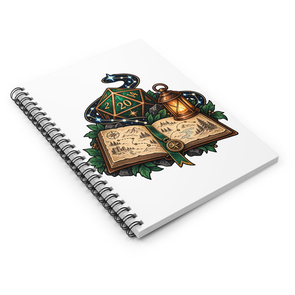 Quest Path Spiral Notebook – Original Tabletop Adventure Journal