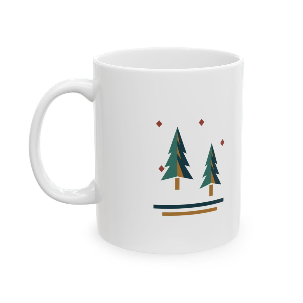 Folded Winter Grove Holiday Mug – Original Gift Design, 11oz