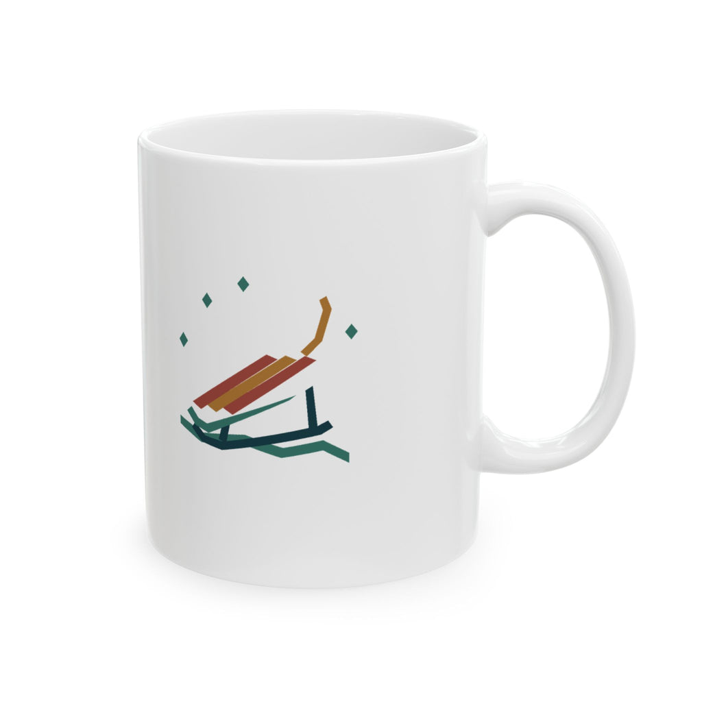Snowdrift Sled Holiday Mug – Original Winter Gift Design, 11oz