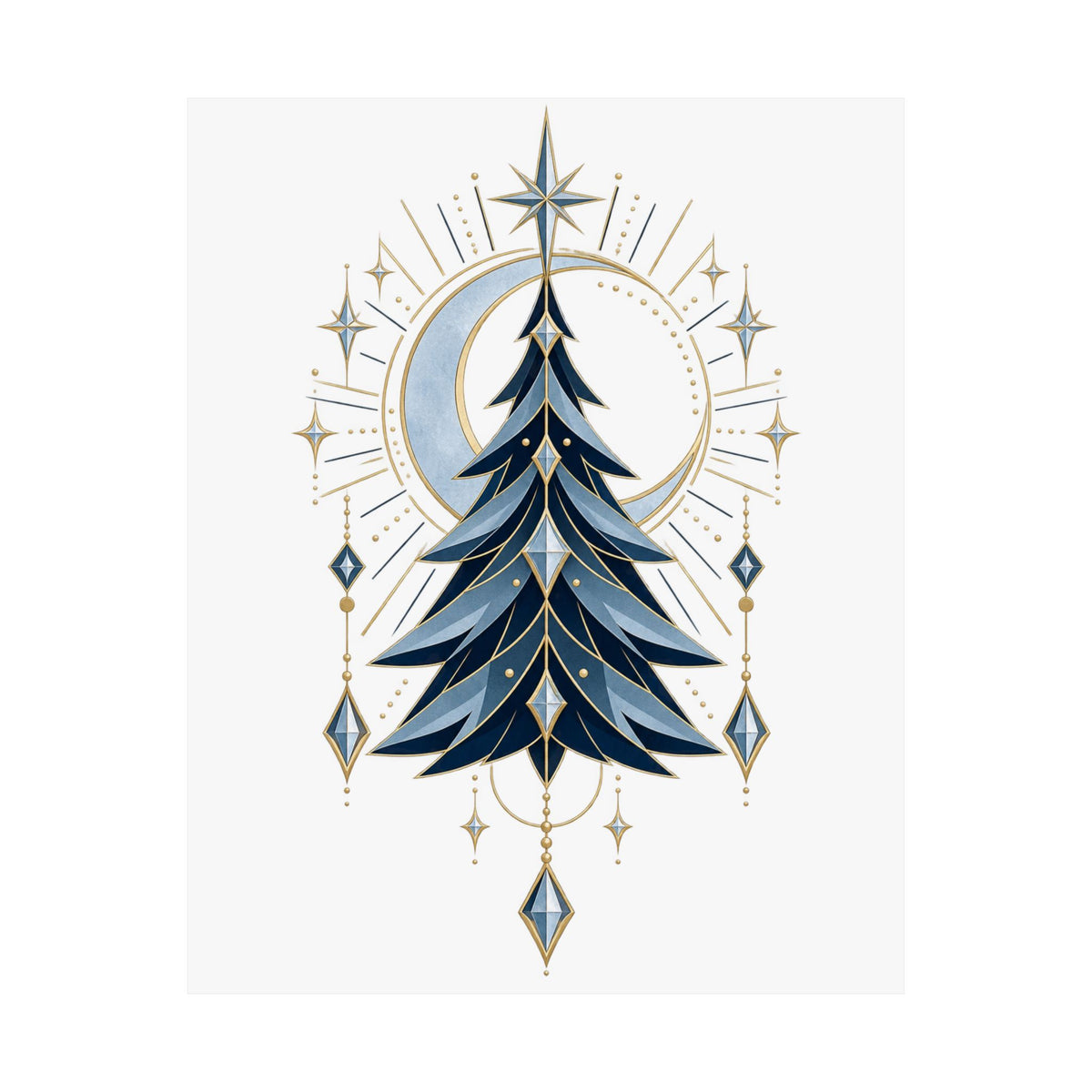 Glacier Solstice Winter Wall Art – Original Neo-Deco Poster