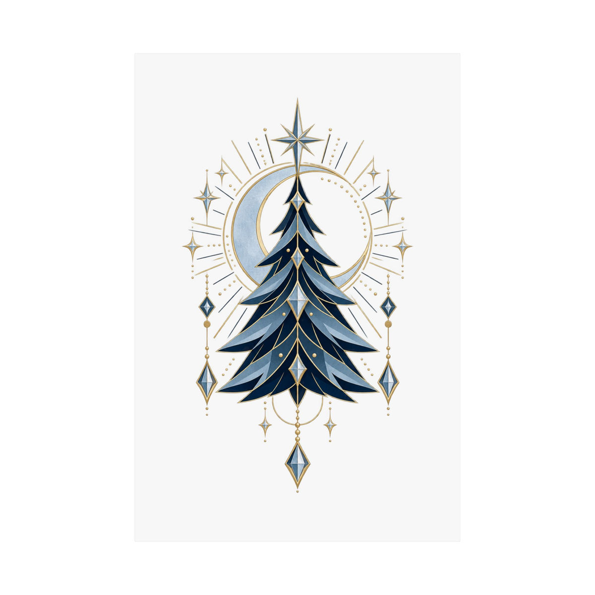 Glacier Solstice Winter Wall Art – Original Neo-Deco Poster
